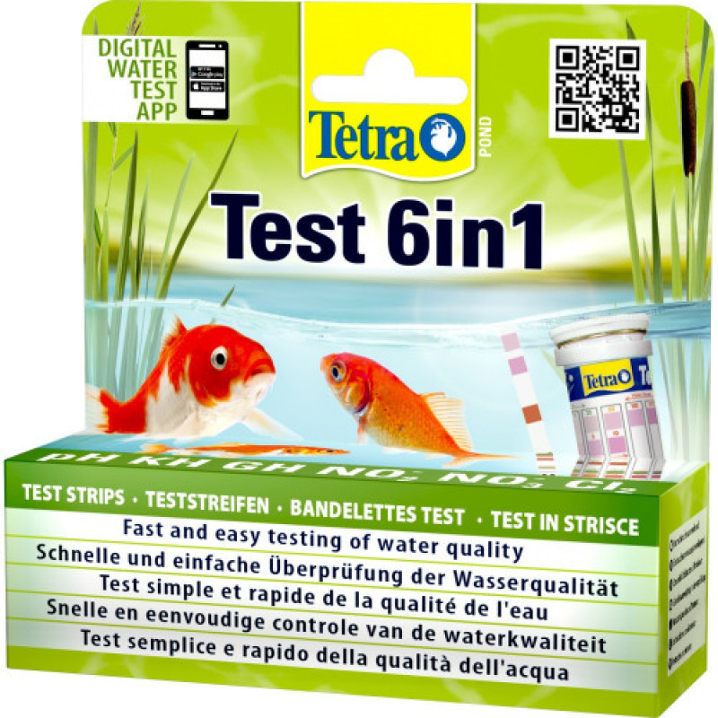 Набір індикаторних тестів Tetra Pond Test 6in1 для ставка для перевірки показників якості води 25 шт