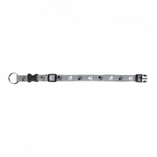 Нашийник Trixie для собак Silver Reflect з лапами світловідбиваючий сірий розмір XS-S 22-35 см/15 мм