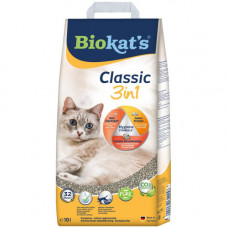 Наповнювач Biokats для котячого туалету Classic 3in1 бентонітовий 0,1–5 мм 10 л