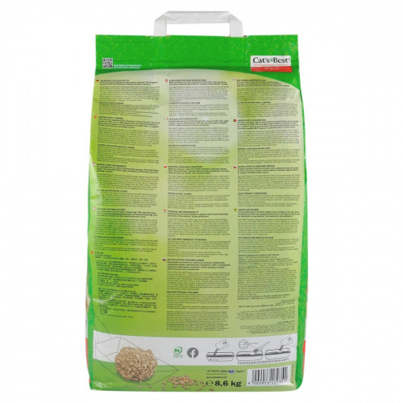 Наповнювач Cat’s Best для котячого туалету Original деревний 20 л / 8,6 кг