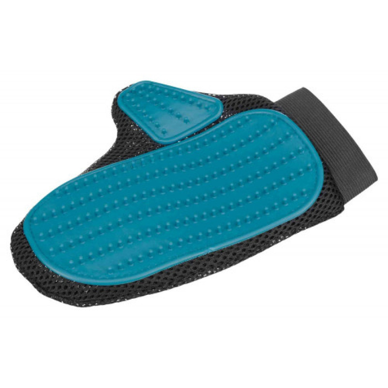 Рукавичка Trixie для вичісування шерсті гумова/тканинна 18х24 см