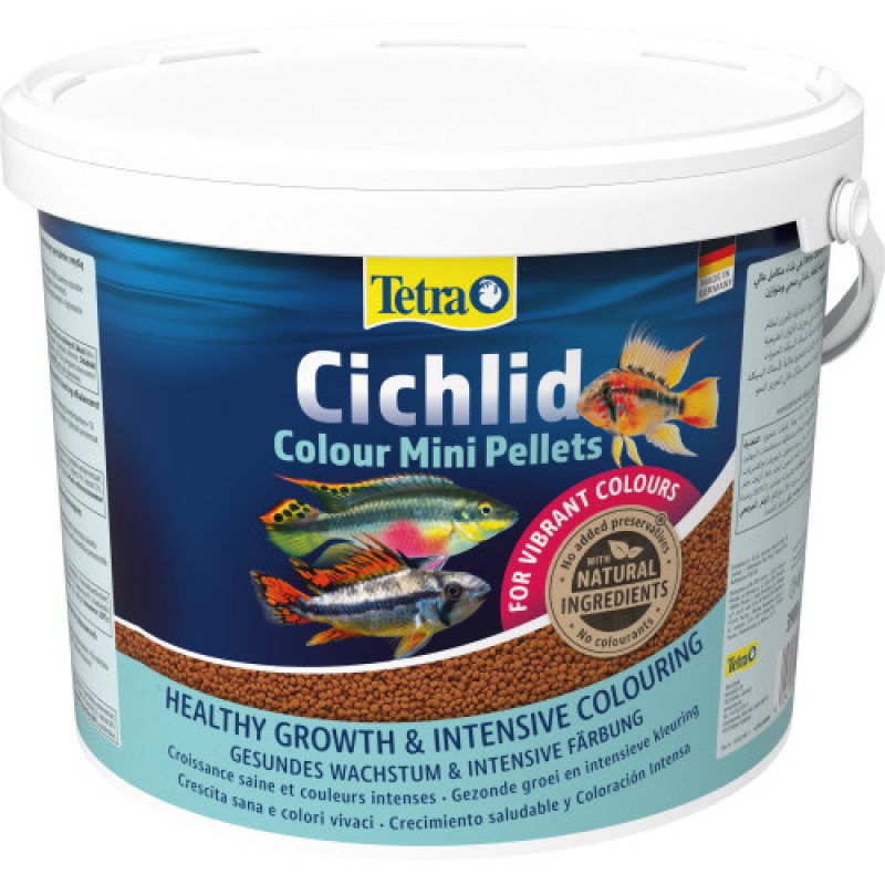 Корм Tetra Cichlid Colour Mini для невеликих цихлід для яскравості забарвлення гранули 10 л