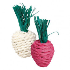 Іграшка Trixie для гризунів Редиска натуральні матеріали 8 см набір 2 шт