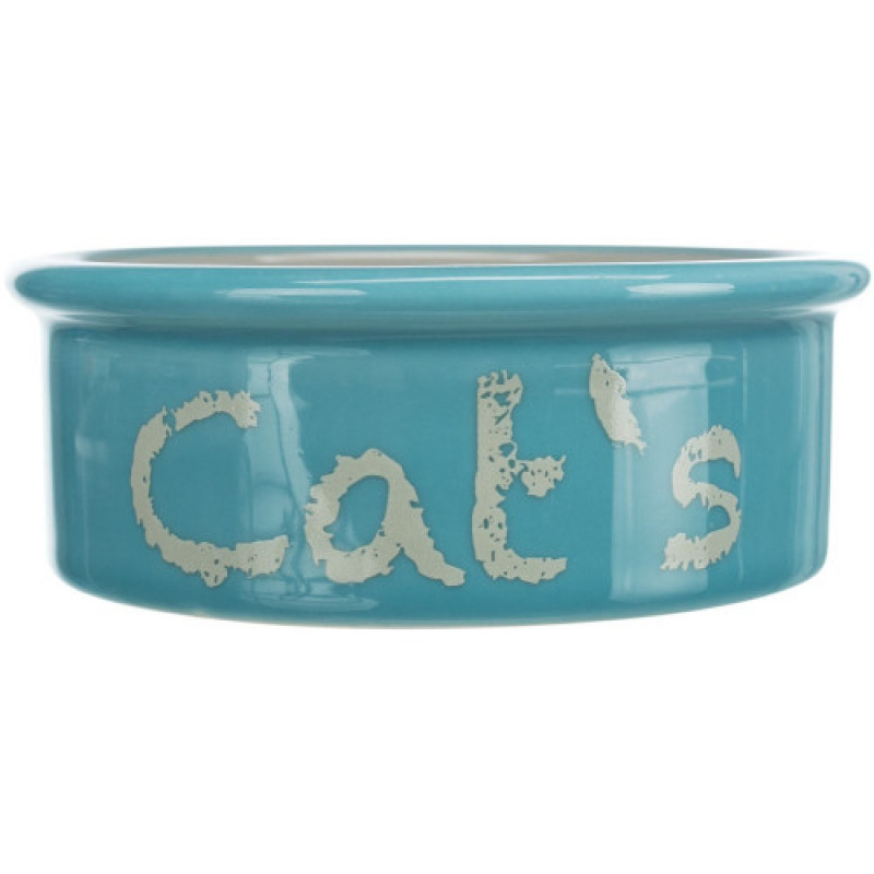 Миски Trixie для котів Eat on Feet подвійні керамічні на металевій підставці різнокольорові 2x300 мл/12 см