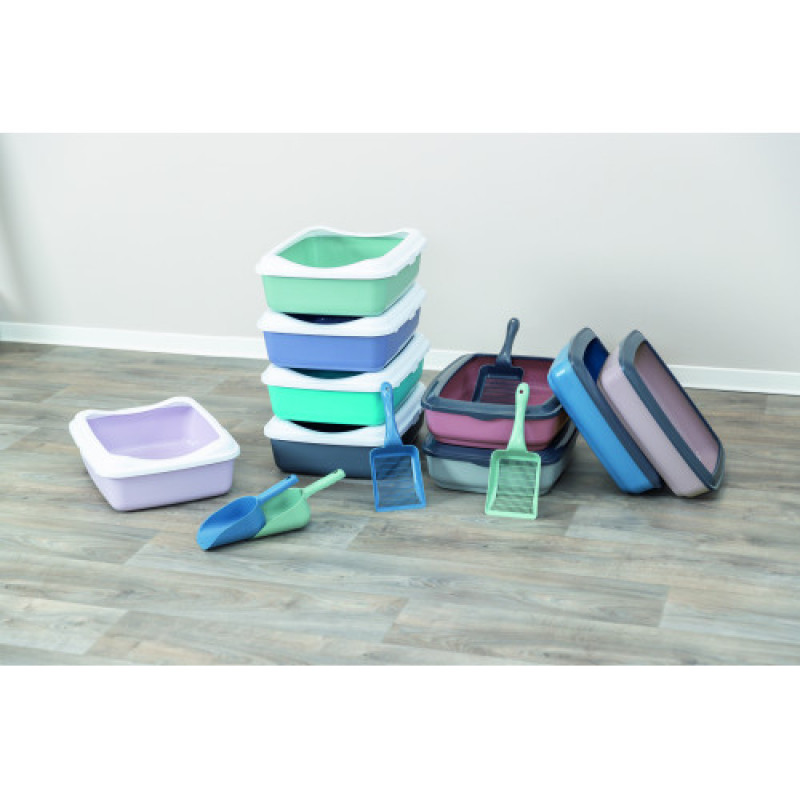 Туалет Trixie Mio для кошенят з бортами пластиковий прозорий 38 x 12 x 50 см