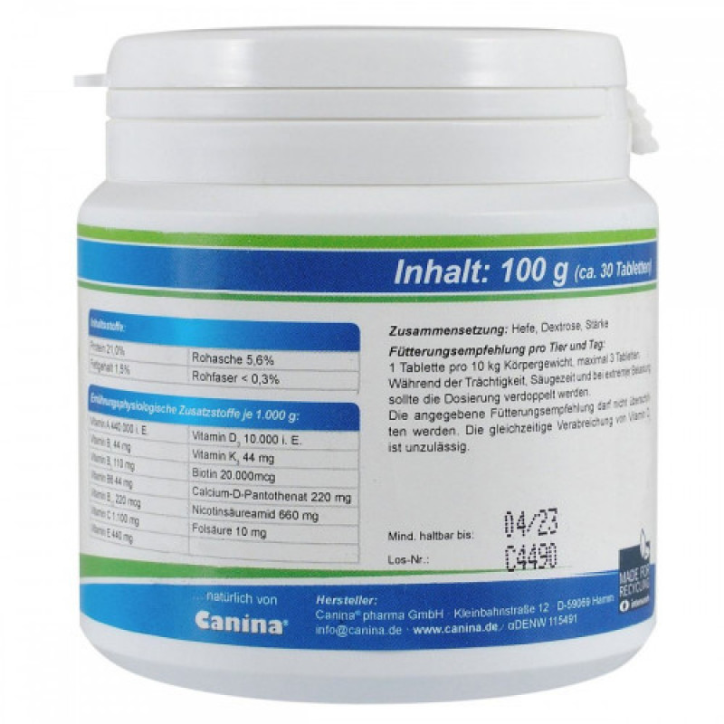 Вітамінний комплекс Canina V25 Vitamintabletten для собак 100 г 30 табл.