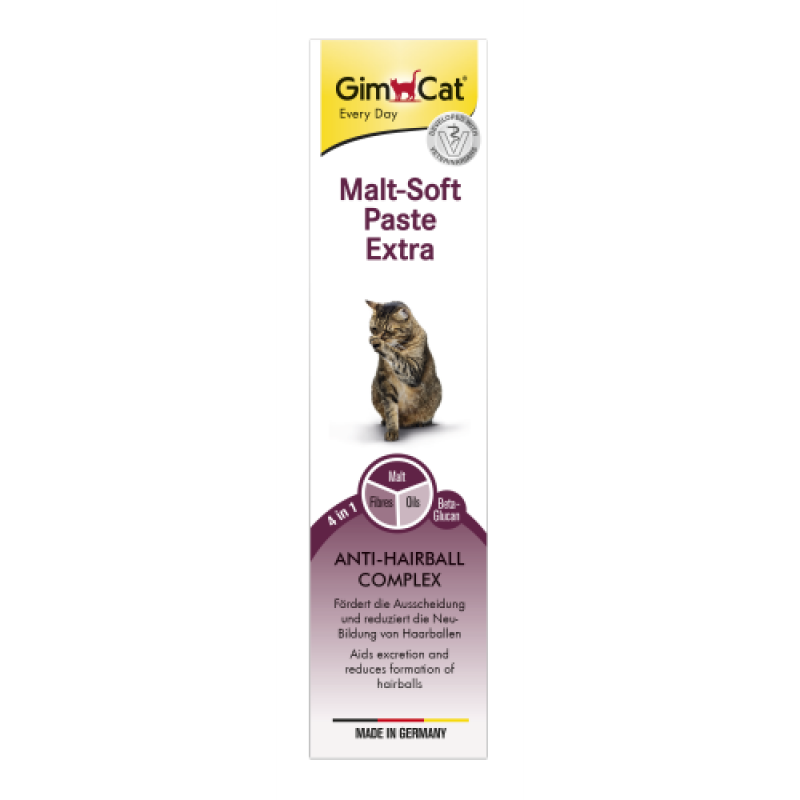 Паста GimCat Every Day Malt-Soft Paste Extra для котів для виведення шерсті зі шлунку 200 г