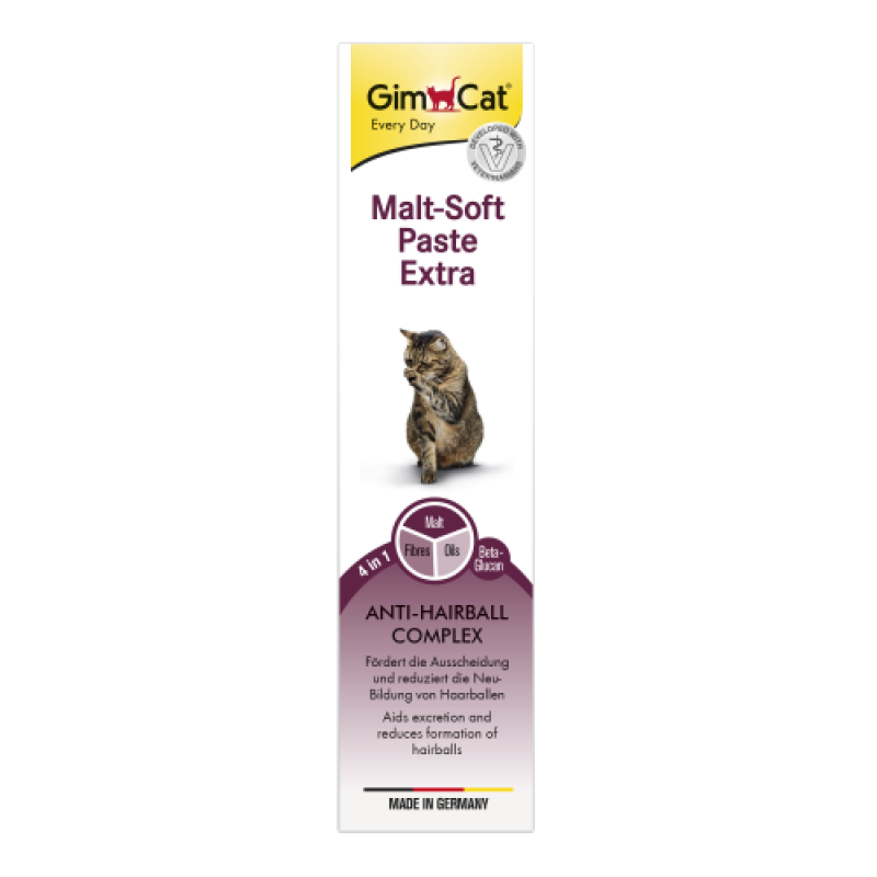 Паста GimCat Every Day Malt-Soft Paste Extra для котів, виведення шерсті зі шлунку, 200 г
