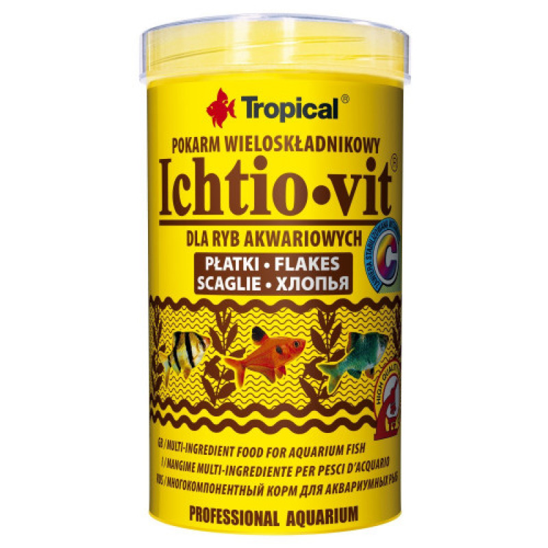 Корм Tropical Ichtio-Vit для всіх акваріумних риб пластівці 50 г/ 250 мл