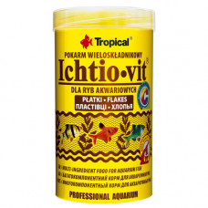 Корм Tropical Ichtio-Vit для всіх акваріумних риб пластівці 100 г/ 500 мл