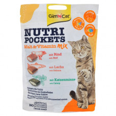 Вітамінні ласощі GimCat Nutri Pockets для котів для зміцнення імунітету мультивітамін мікс 150 г