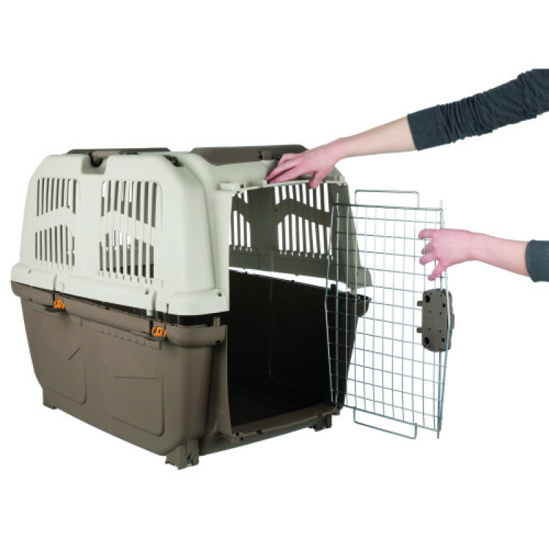 Контейнер-переноска Trixie для собак Skudo 4 вагою до 30 кг коричнева пластик розмір S-M 48x51x68 см