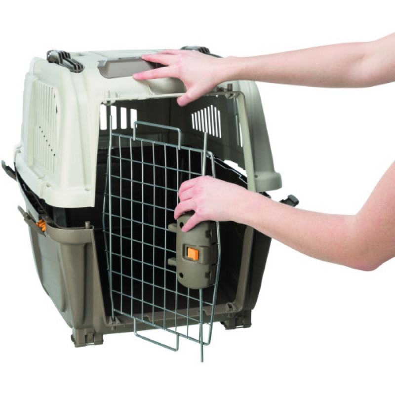 Контейнер-переноска Trixie для собак Skudo 4 вагою до 30 кг коричнева пластик розмір S-M 48x51x68 см