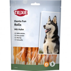 Ласощі Trixie Denta Fun Chewing Rolls для собак Паличка для чищення зубів з куркою 12 см 240 г 30 шт