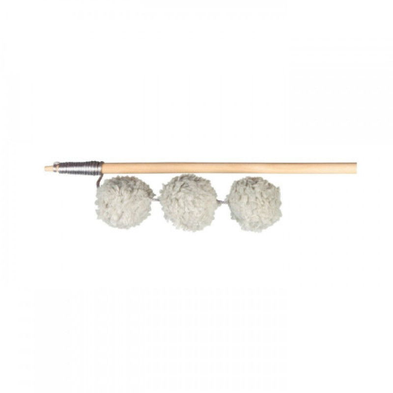 Іграшка Trixie для котів Вудочка з трьома м_ячиками з брязкальцем та котячою м_ятою плюш 35 см