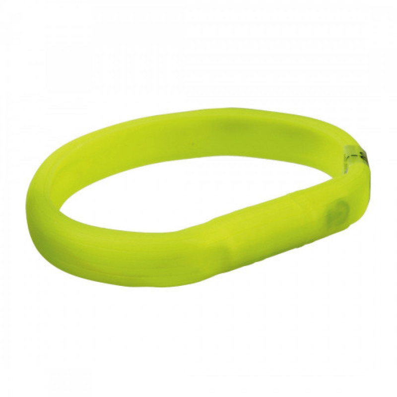 Нашийник Trixie Flash Light Ring USB для собак з підсвічуванням силіконовий зелений розмір L-XL 70 cм/18 мм