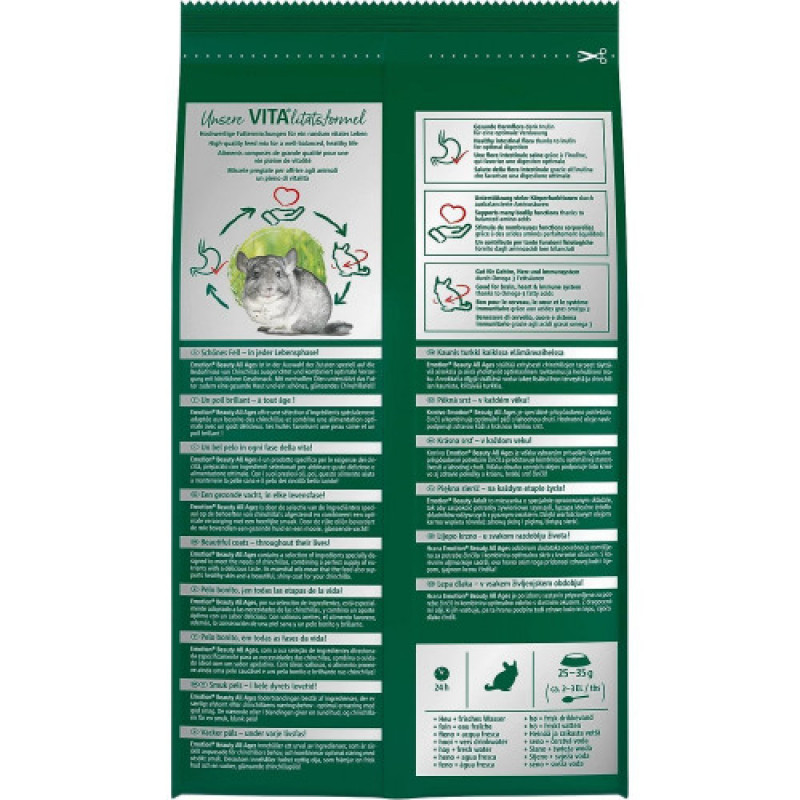 Корм Vitakraft Emotion Beauty Selection для шиншил для шкіри та шерсті 600 г