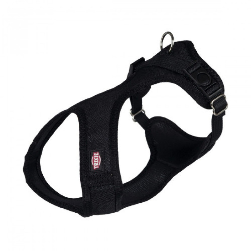 Шлея Trixie для собак Soft м_яка нейлон чорна розмір XXS-XS 25-35 см/15 мм