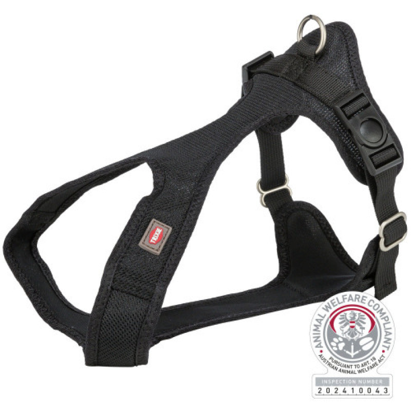 Шлея Trixie для собак Soft м_яка нейлон чорна розмір XXS-XS 28-40 см/15 мм