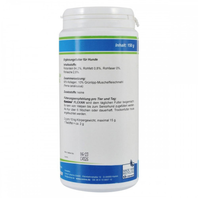 Мінеральний комплекс Canina Flexan для собак 150 г