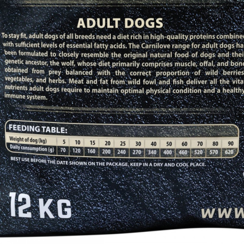Корм сухий Carnilove Adult Duck and Pheasant для дорослих собак усіх порід з качкою та фазаном 12 кг