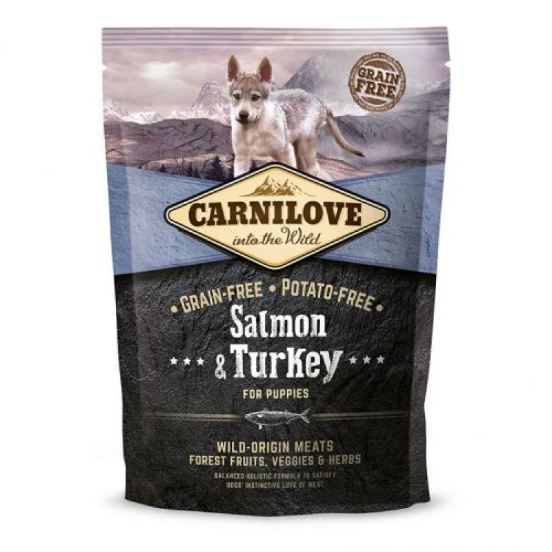 Сухий корм Carnilove Salmon & Turkey для цуценят всіх порід, лосось та індичка, 1,5 кг