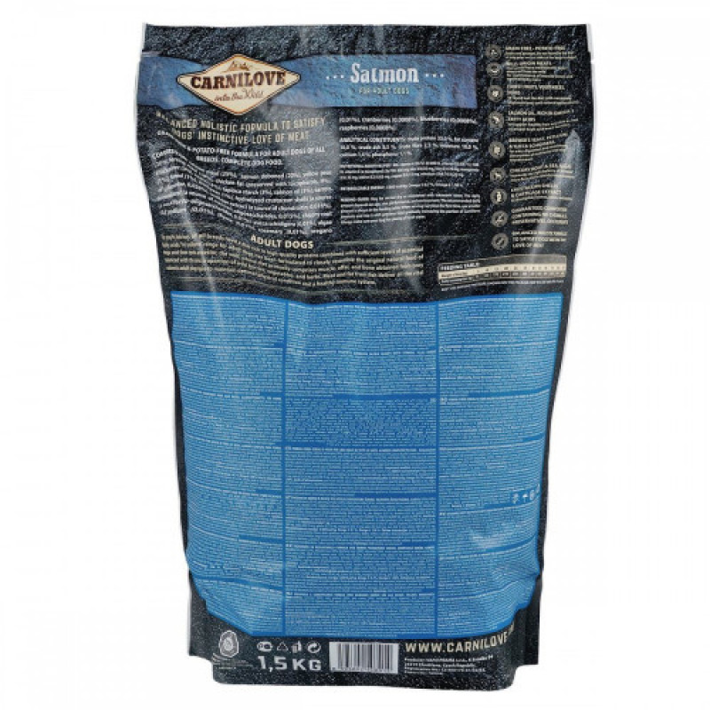 Корм сухий Carnilove Adult Salmon для дорослих собак усіх порід з лососем 1,5 кг