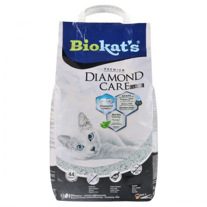 Наповнювач Biokats Diamond Care для котячого туалету, бентонітовий, 8 л