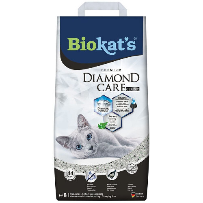 Наповнювач Biokats для котячого туалету Diamond Classic бентонітовий 8 л