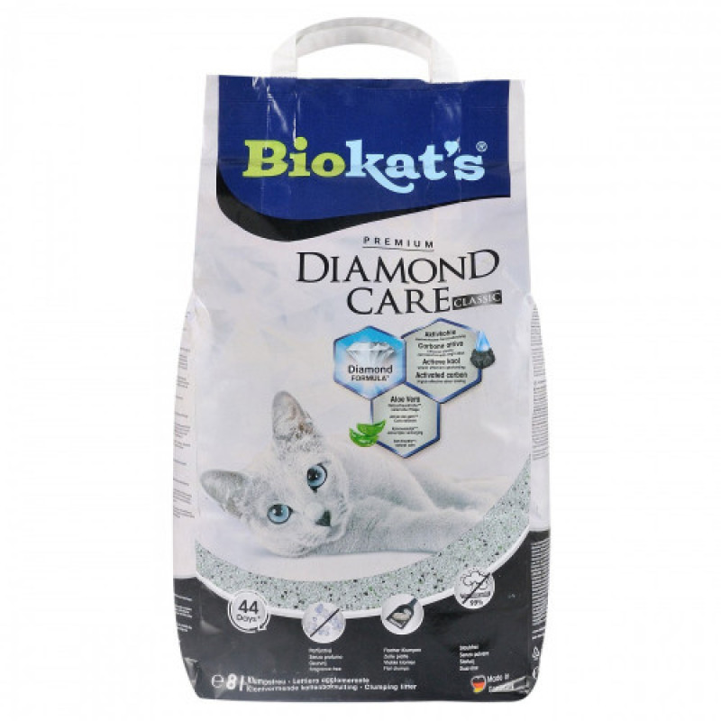 Наповнювач Biokats для котячого туалету Diamond Classic бентонітовий 8 л