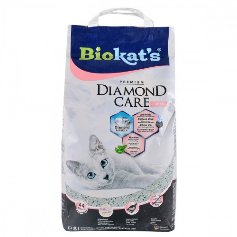 Наповнювач Biokats для котячого туалету Diamond Fresh бентонітовий 8 л