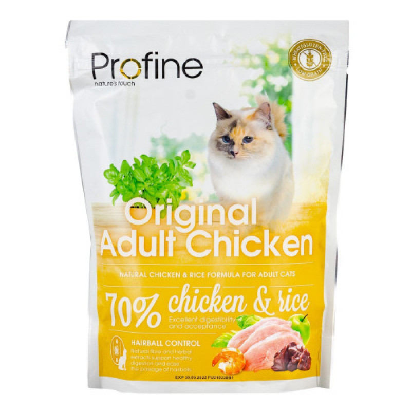 Корм сухий Profine Cat Original Adult для дорослих котів усіх порід з куркою та рисом 300 г