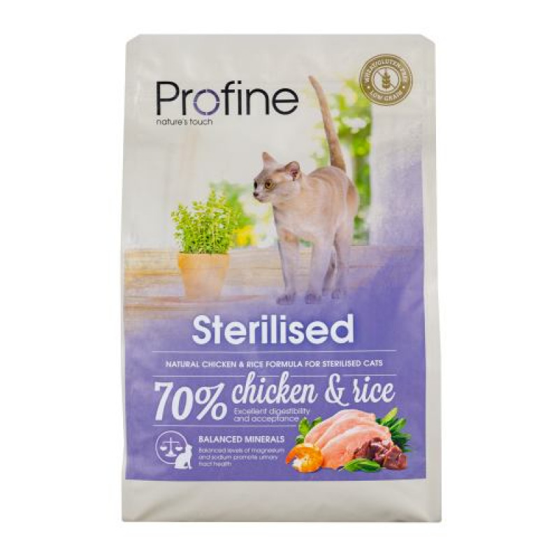 Сухий корм Profine Sterilised для стерилізованих котів, з куркою та рисом, 2 кг