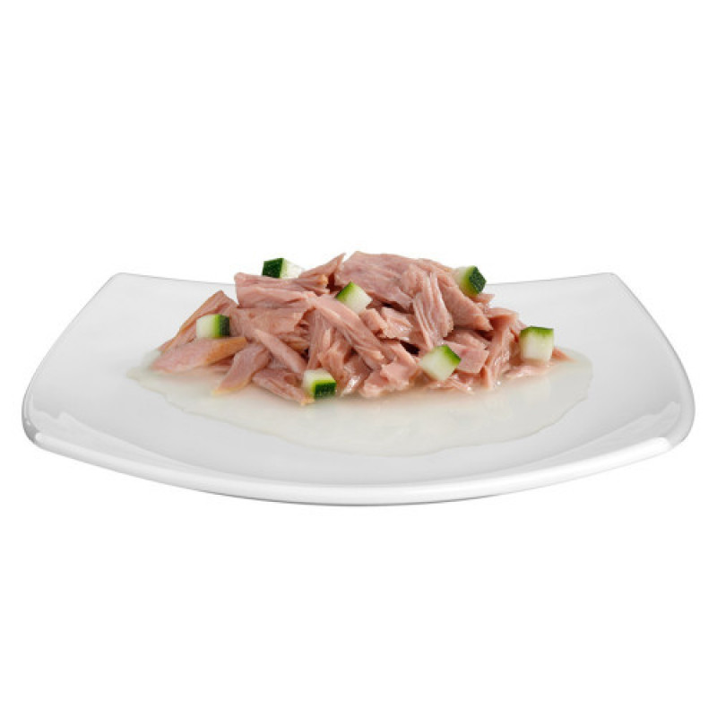 Корм вологий GimCat Shiny Cat Superfood для котів з тунцем та цукіні 70 г