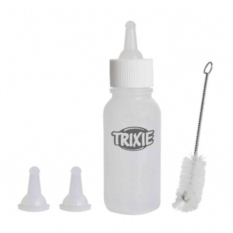 Набір Trixie Suckling Bottle Set для годування цуценят та кошенят із щіточкою та 3 силіконовими сосками 57 мл