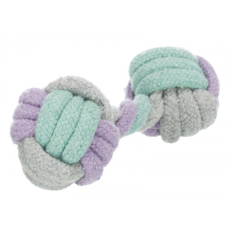 Іграшка Trixie Junior Rope Dumbbell для цуценят Гантель з канатом котон 15 см