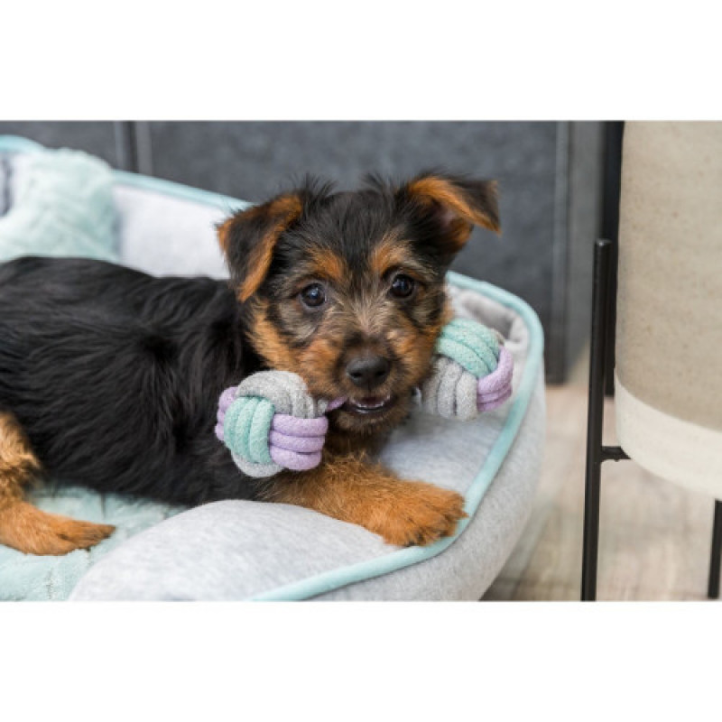 Іграшка Trixie Junior Rope Dumbbell для цуценят Гантель з канатом котон 15 см