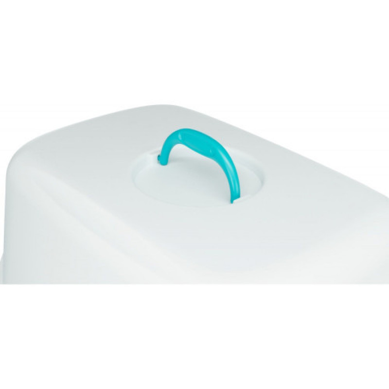 Туалет Trixie Vico для котів з ковпаком-кришкою дверцятами та ручкою пластиковий бірюзовий/білий 40х40х56 см