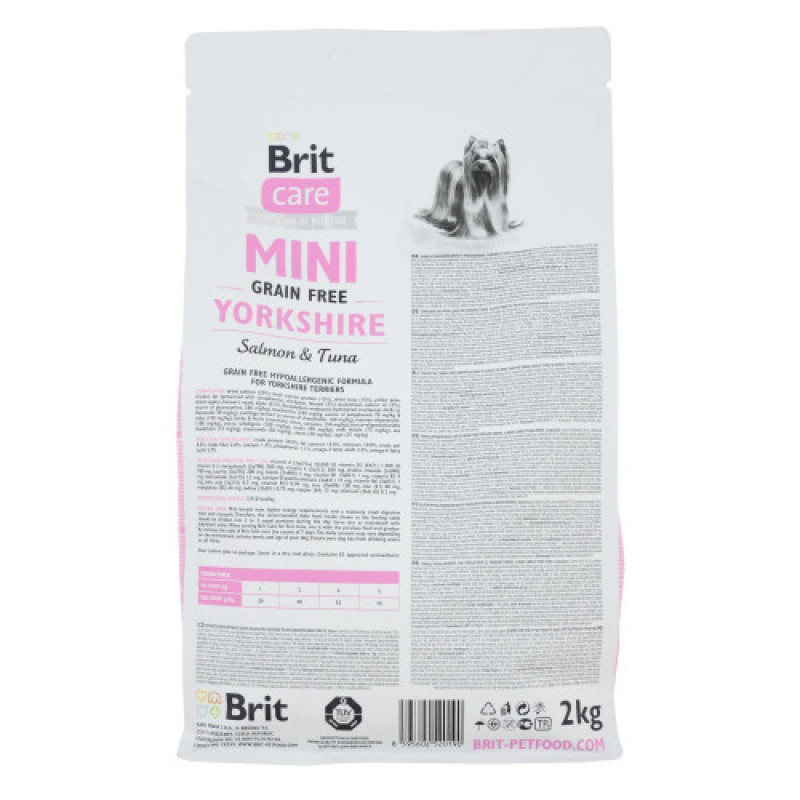 Корм сухий Brit Care Grain Free Mini Yorkshire для йоркширських тер_єрів з лососем та тунцем 2 кг