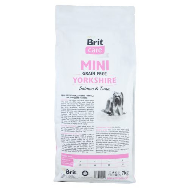 Сухий корм Brit Care GF Mini Yorkshire для йоркширських тер'єрів, з лососем та тунцем, 7 кг