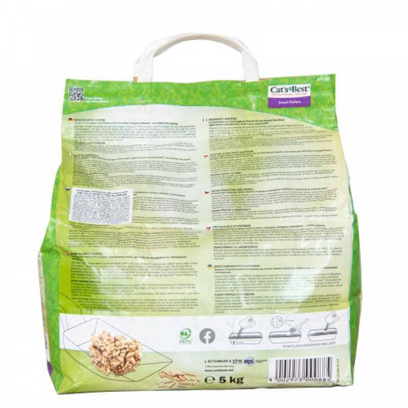 Наповнювач Cat’s Best для котячого туалету Smart Pellets деревний 10 л / 5 кг