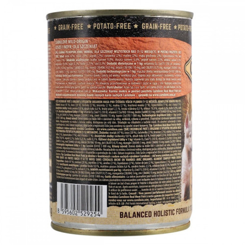 Корм вологий Carnilove Puppy k консерви для цуценят з лососем та індичкою 400 г