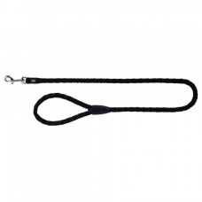 Повідець Trixie для собак Cavo чорний нейлон розмір S-М 1 м/12 мм