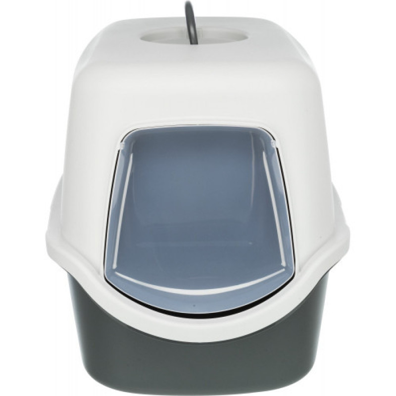 Туалет Trixie Vico для котів з ковпаком-кришкою дверцятами та ручкою пластиковий сірий 40х40х56 см