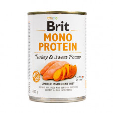 Корм вологий Brit Mono Protein Turkey and Sweet Potato для собак з індичкою та бататом 400 г