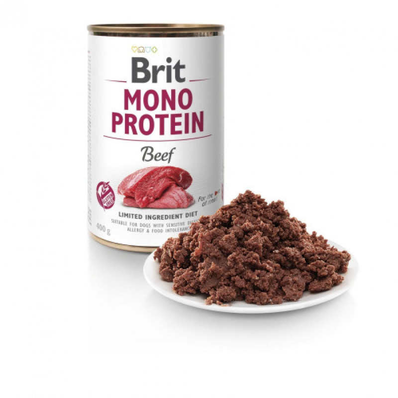 Корм вологий Brit Mono Protein Beef для собак з яловичиною 400 г