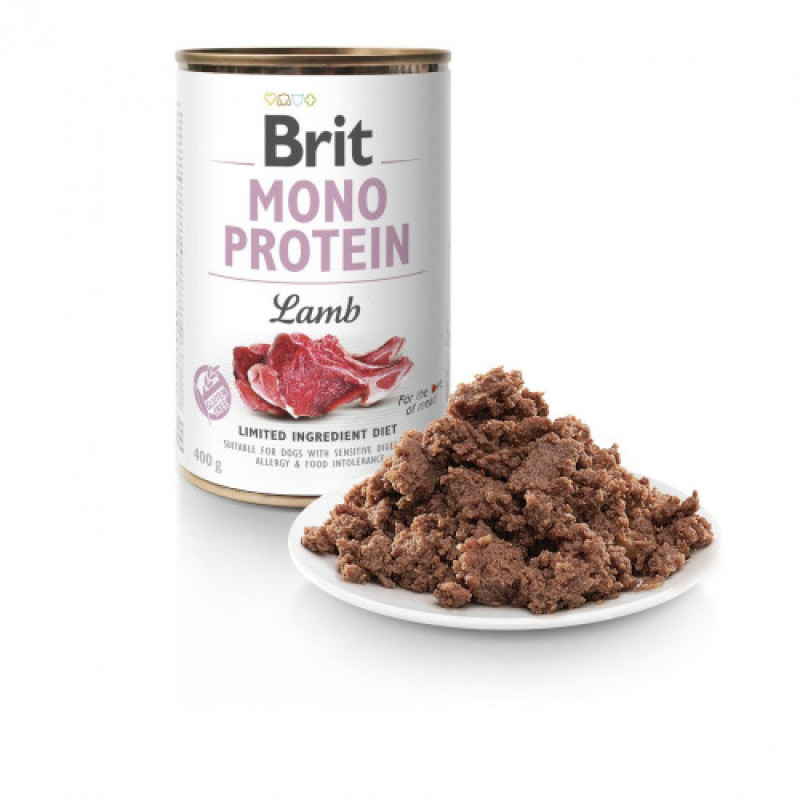 Корм вологий Brit Mono Protein Lamb для собак з ягнятиною 400 г