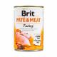 Корм вологий Brit Care Pate and Meat для дорослих собак з індичкою 400 г