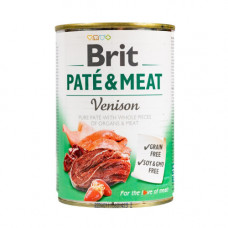 Корм вологий Brit Care Pate and Meat для дорослих собак з олениною 400 г