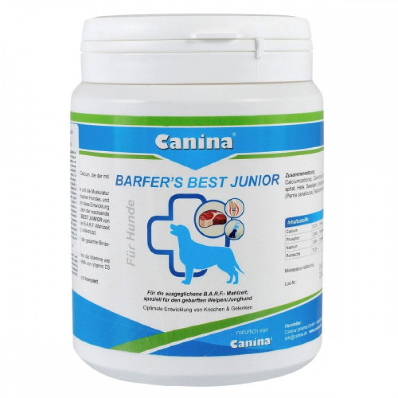 Вітамінно-мінеральний комплекс Canina Barfer Best Junior для собак на натуральному годуванні 850 г